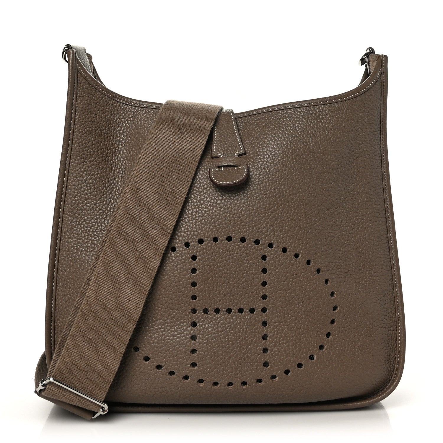 Hermes Taurillon Clemence Evelyne III GM Etoupe 1 of 9