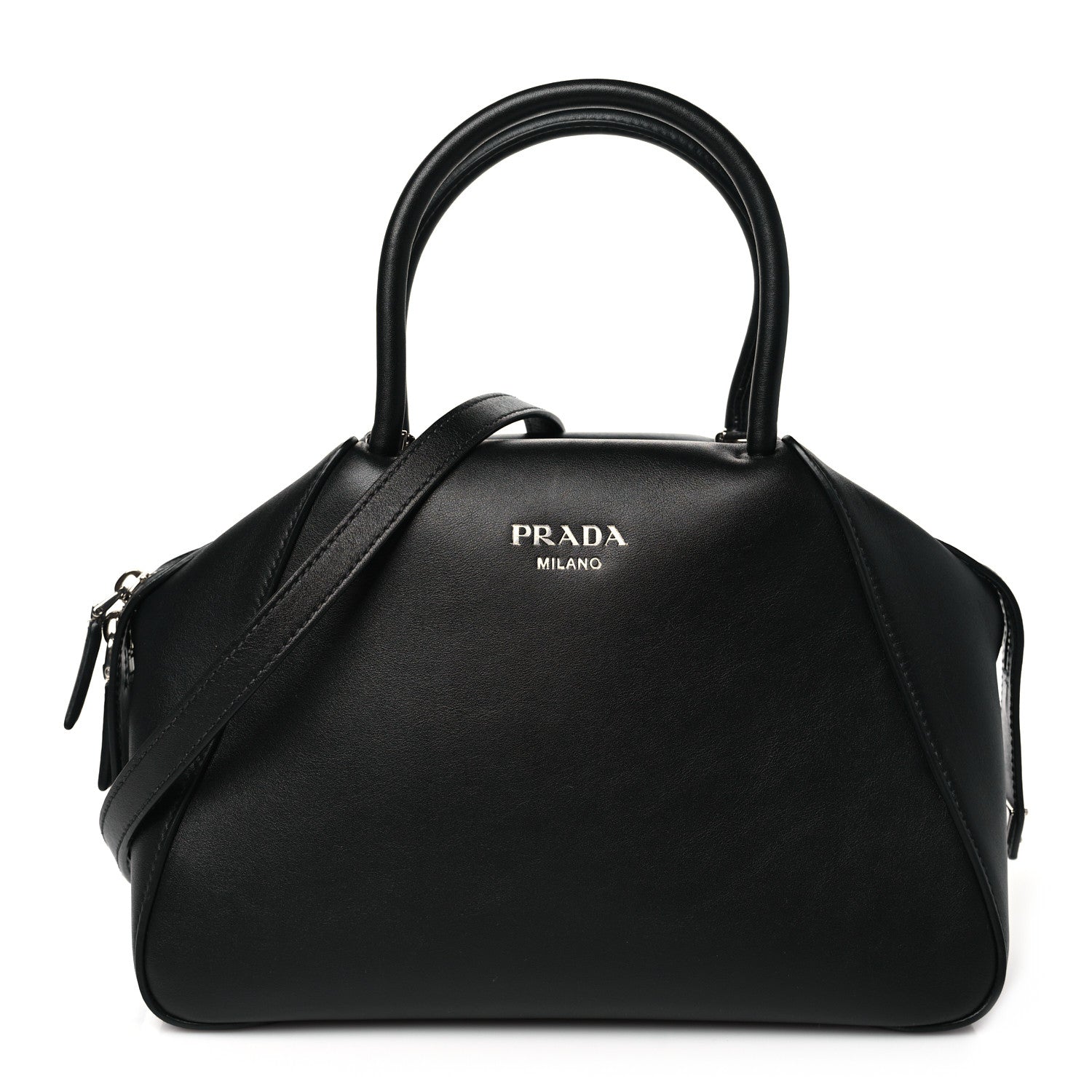 Prada Softy Calfskin Small Supernova Handbag Black 1 of 9