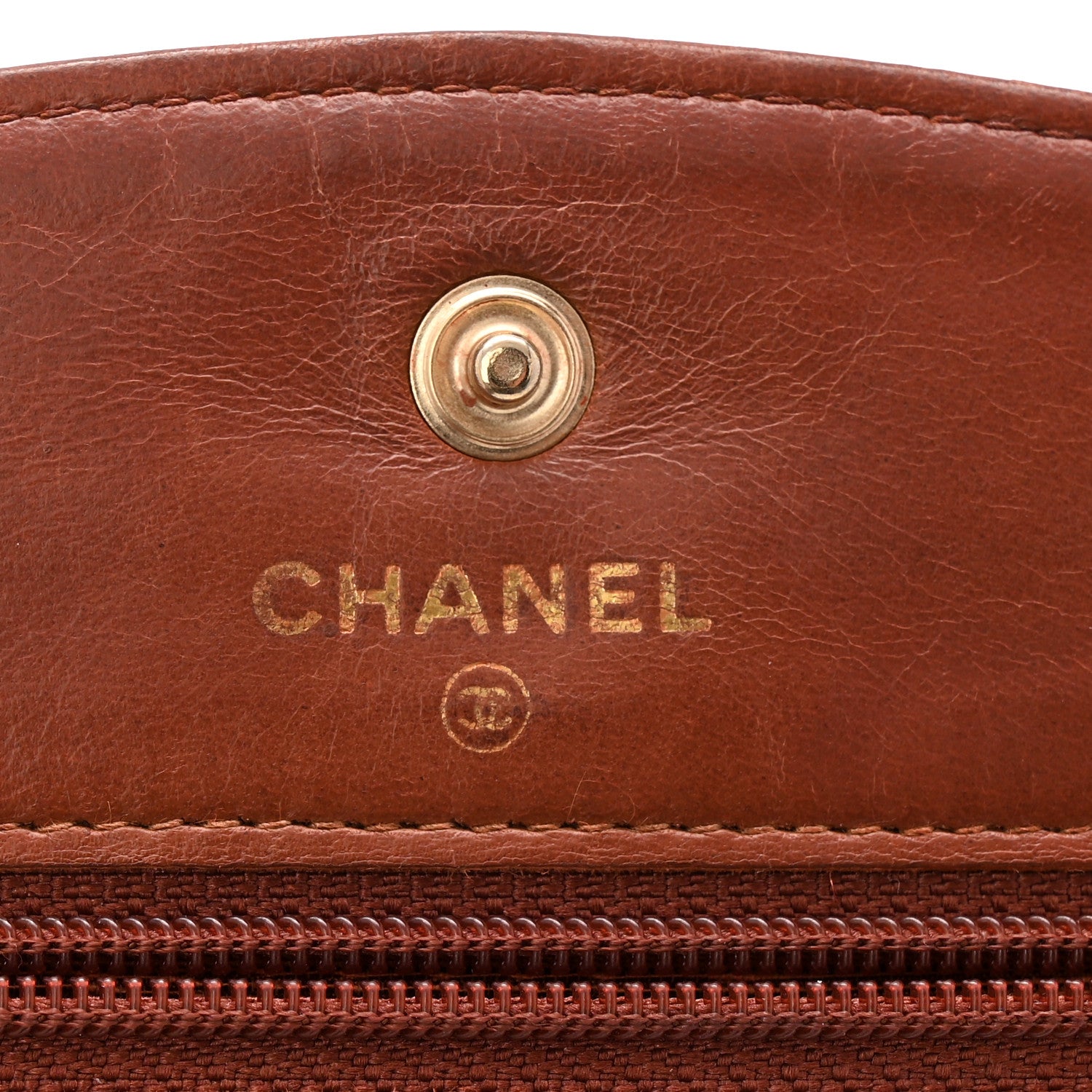 Chanel Caviar Timeless CC Wallet On Chain WOC Dark Brown 6 of 11