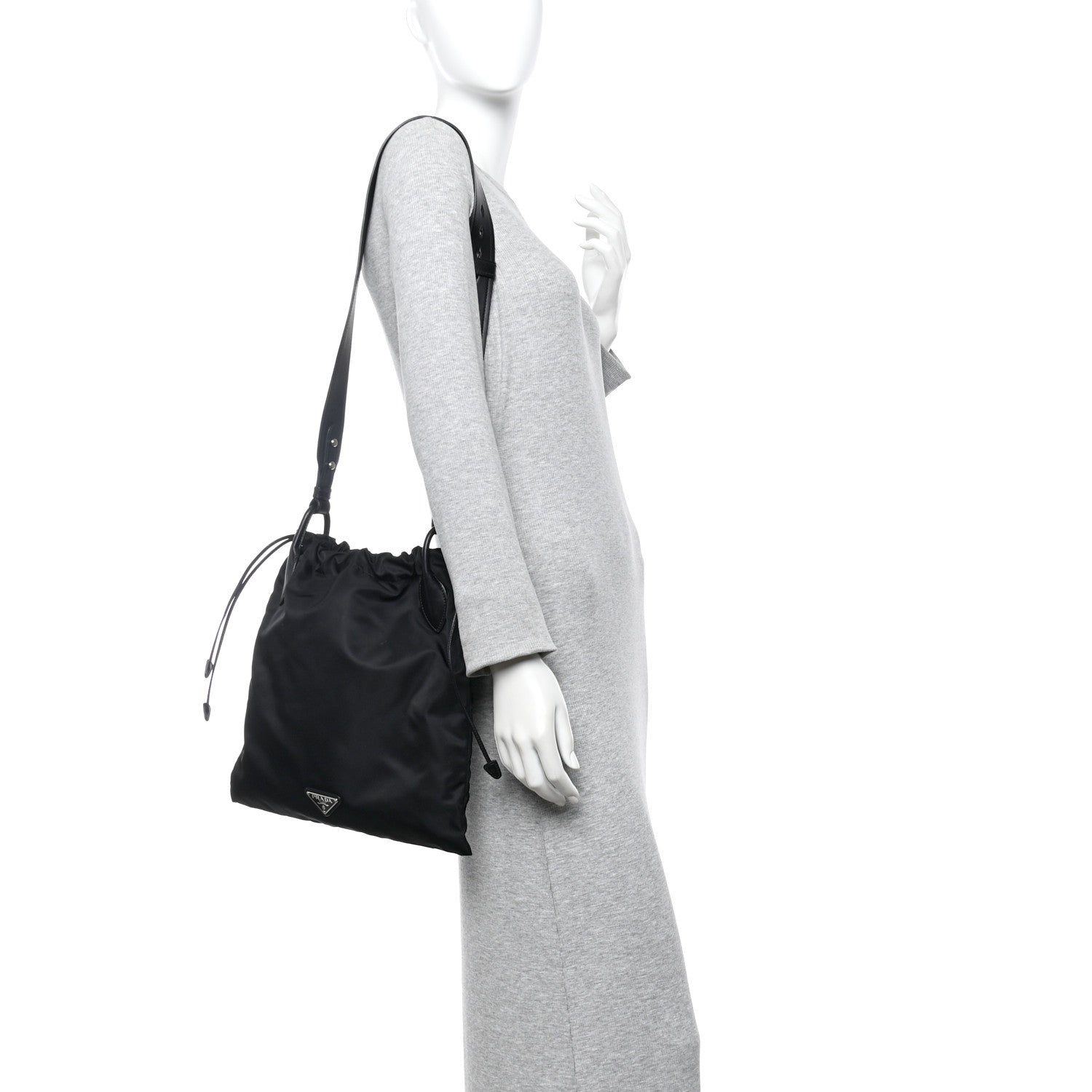 Prada Tessuto Nylon Passama Embroidered Bag Black 2 of 10