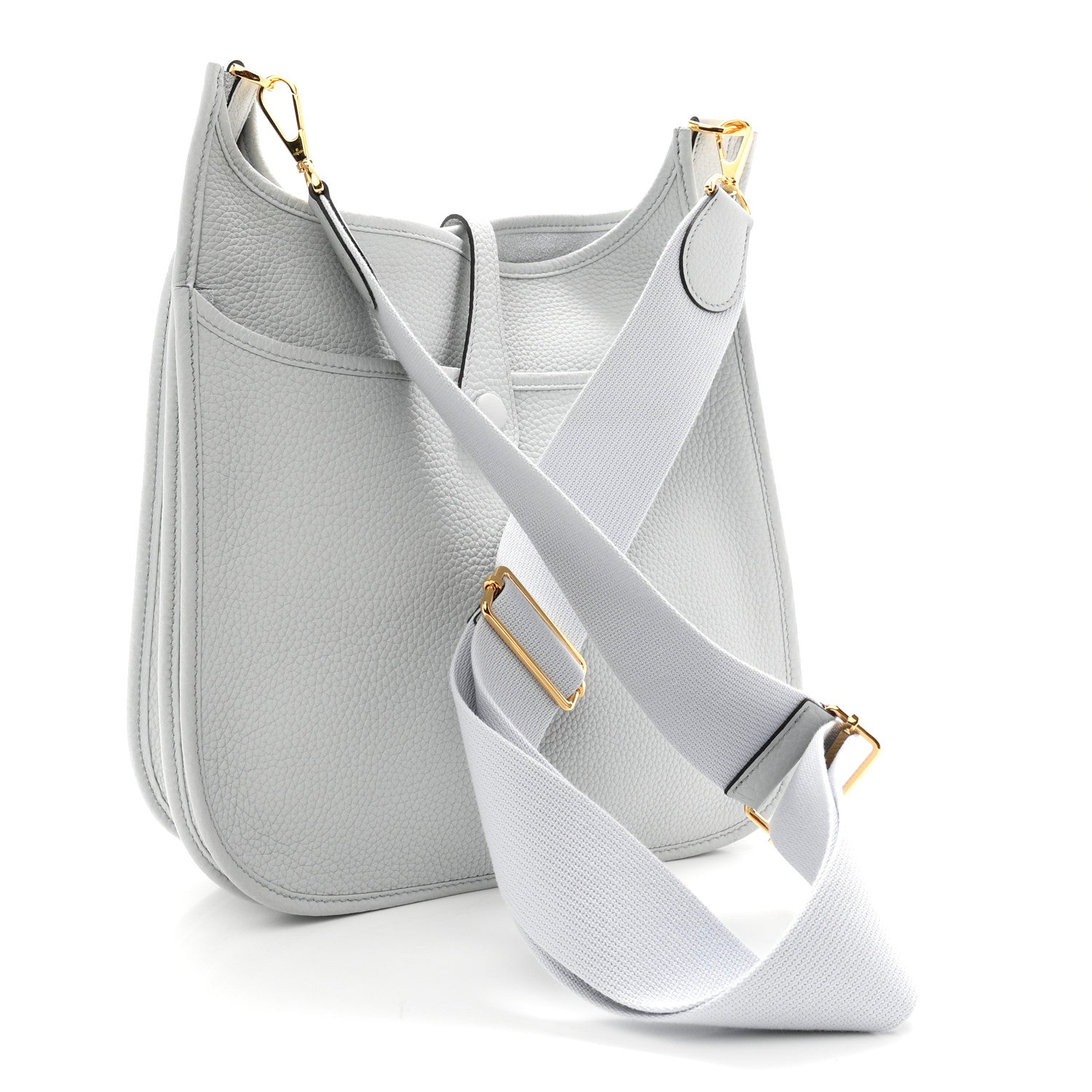 Hermes Taurillon Clemence Evelyne III PM Bleu Pale 3 of 11