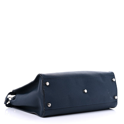 Fendi Cuoio Romano Selleria Bi-Color Large Mens Peekaboo Iconic Essential Satchel Lavagna Black 4 of 14
