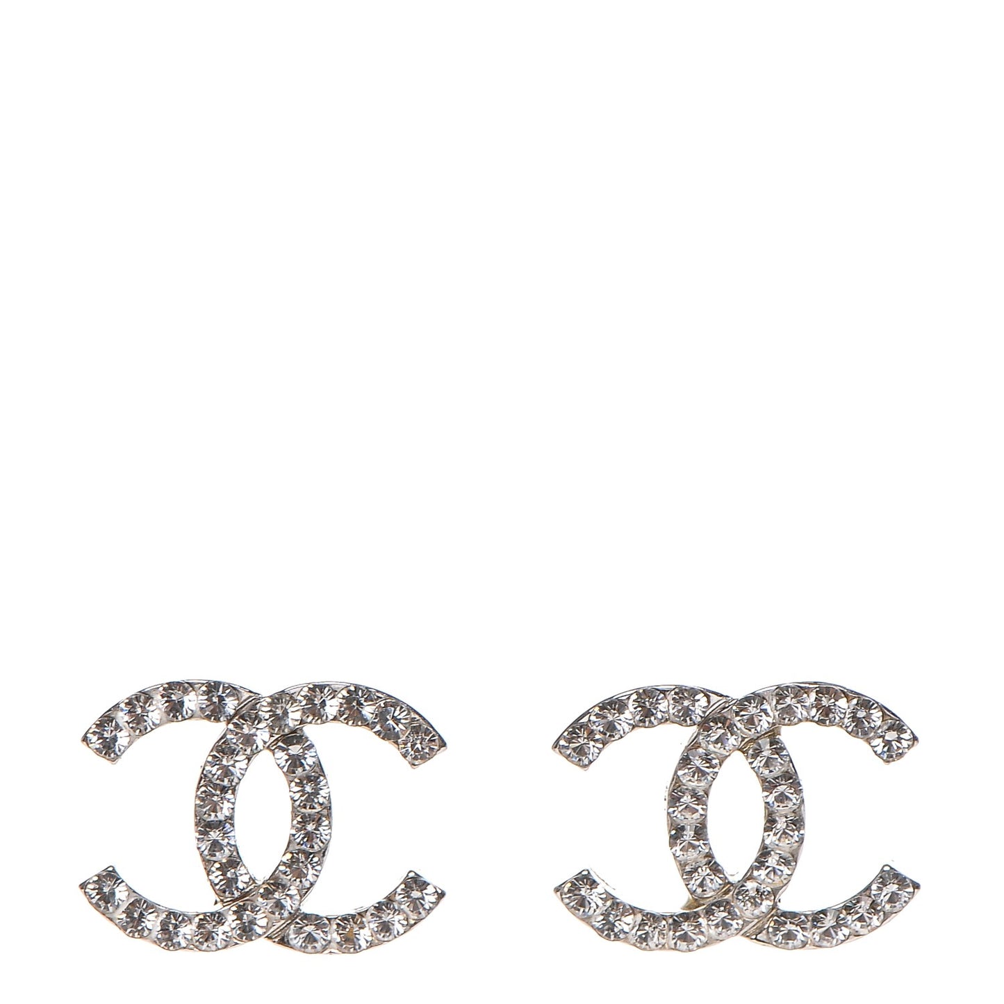 Crystal CC Earrings Silver