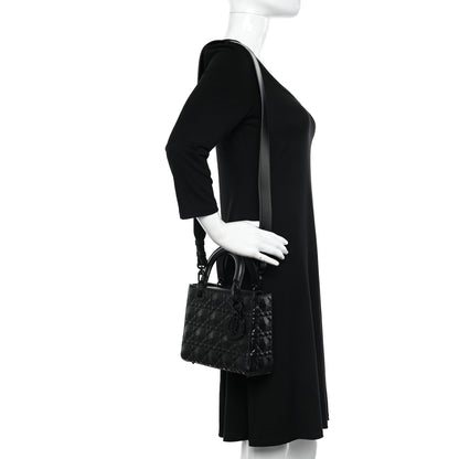 Christian Dior Calfskin Cannage Diamond Small My ABCDior Lady Dior Black 2 of 11