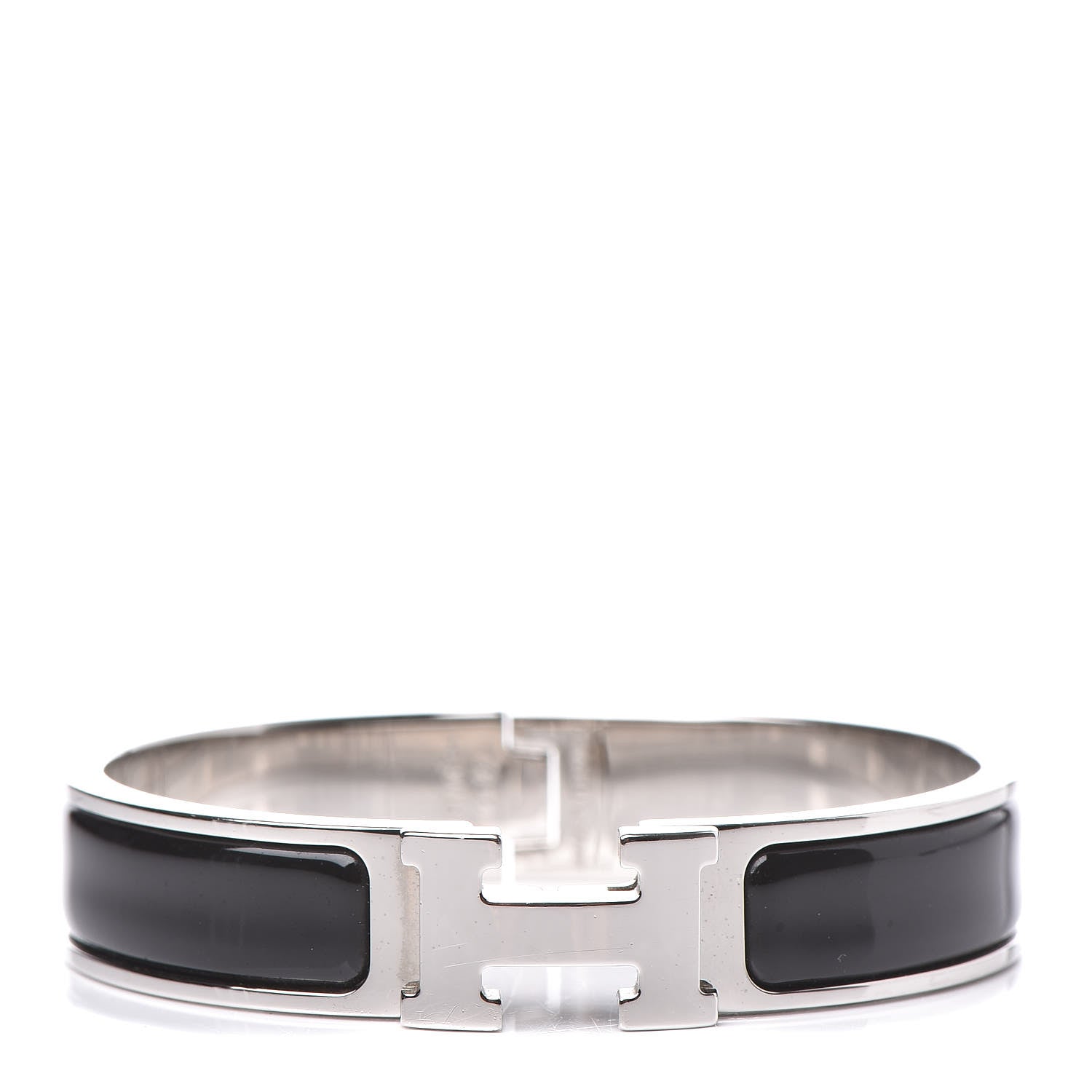 Hermes Enamel Narrow Clic Clac H Bracelet PM Black 1 of 7