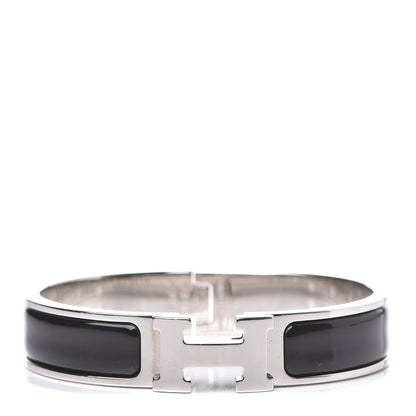 Hermes Enamel Narrow Clic Clac H Bracelet PM Black 1 of 7