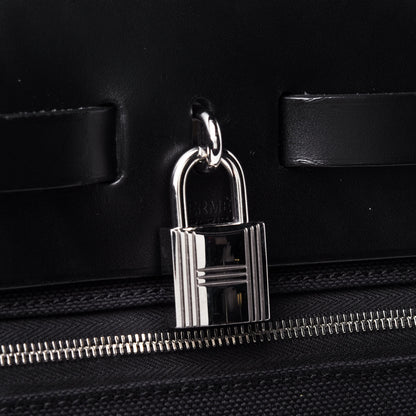 Hermes Military Toile Vache Hunter Herbag Zip PM 31 Black 10 of 11