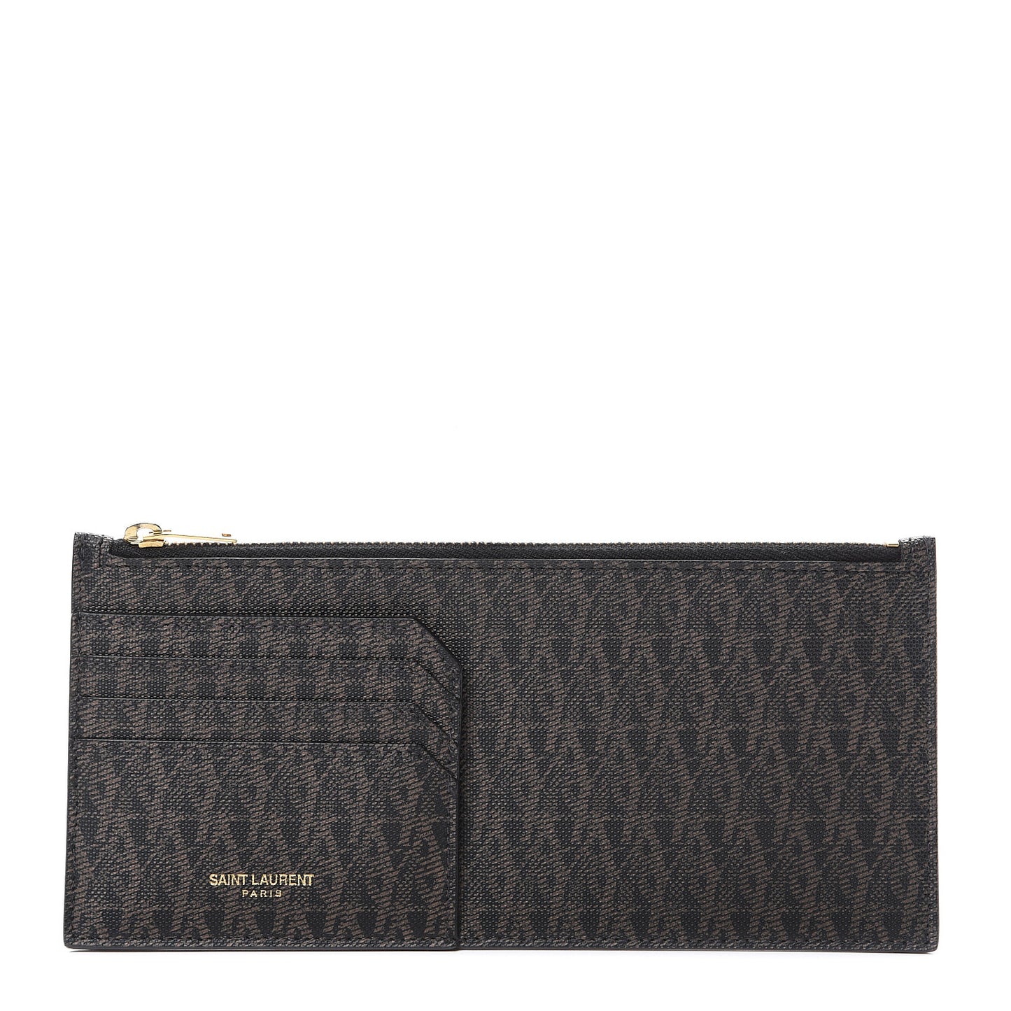 Classic Toile Monogram 4 Fragments Zip Pouch Black