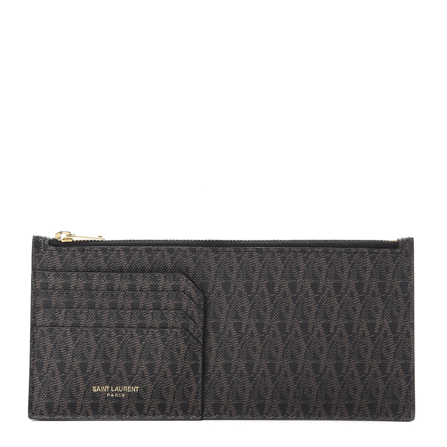 Saint Laurent Classic Toile Monogram 4 Fragments Zip Pouch Black 1 of 8