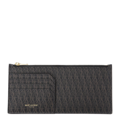 Saint Laurent Classic Toile Monogram 4 Fragments Zip Pouch Black 1 of 8