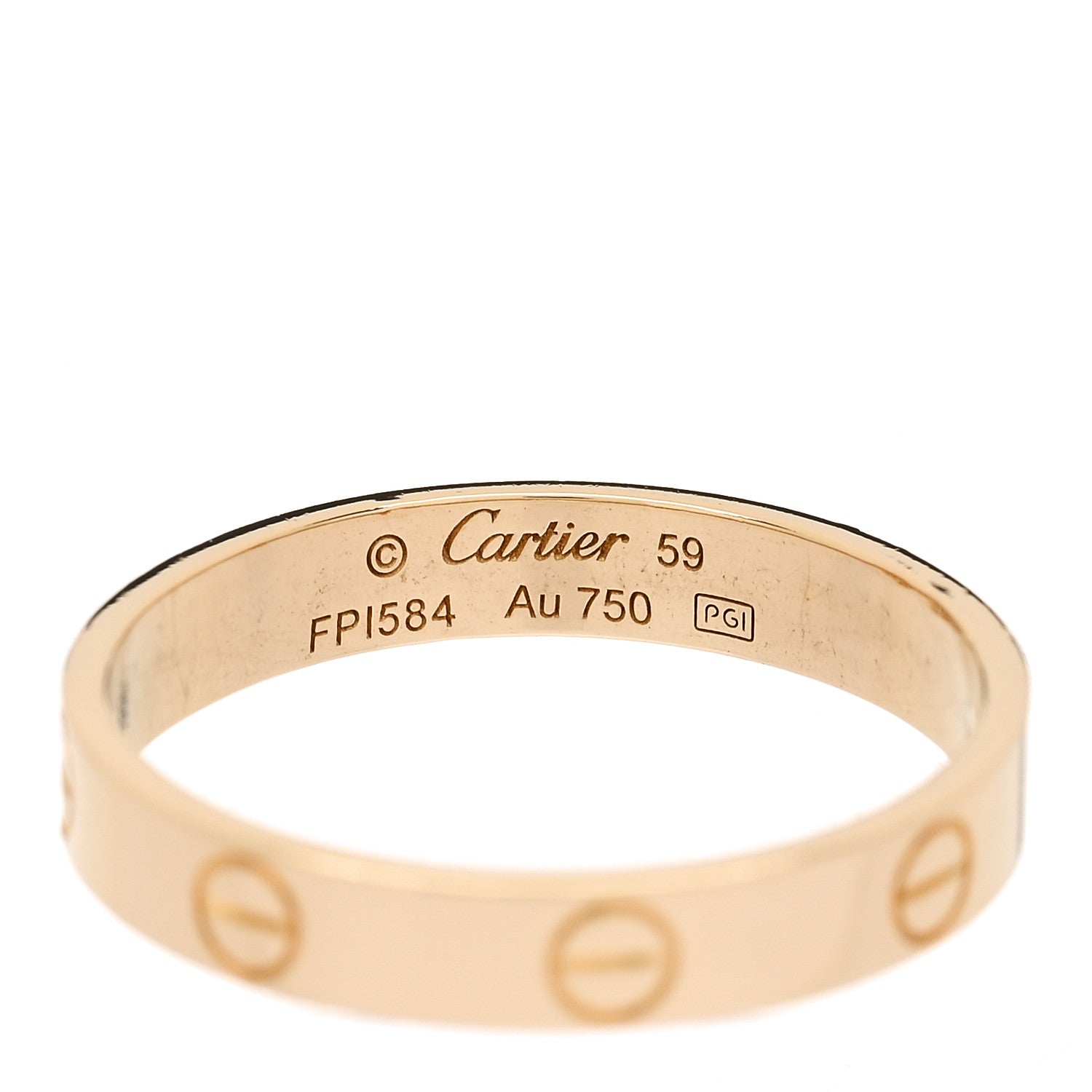 Cartier 18K Yellow Gold 3.5mm LOVE Wedding Band Ring 59 8.75 4 of 4