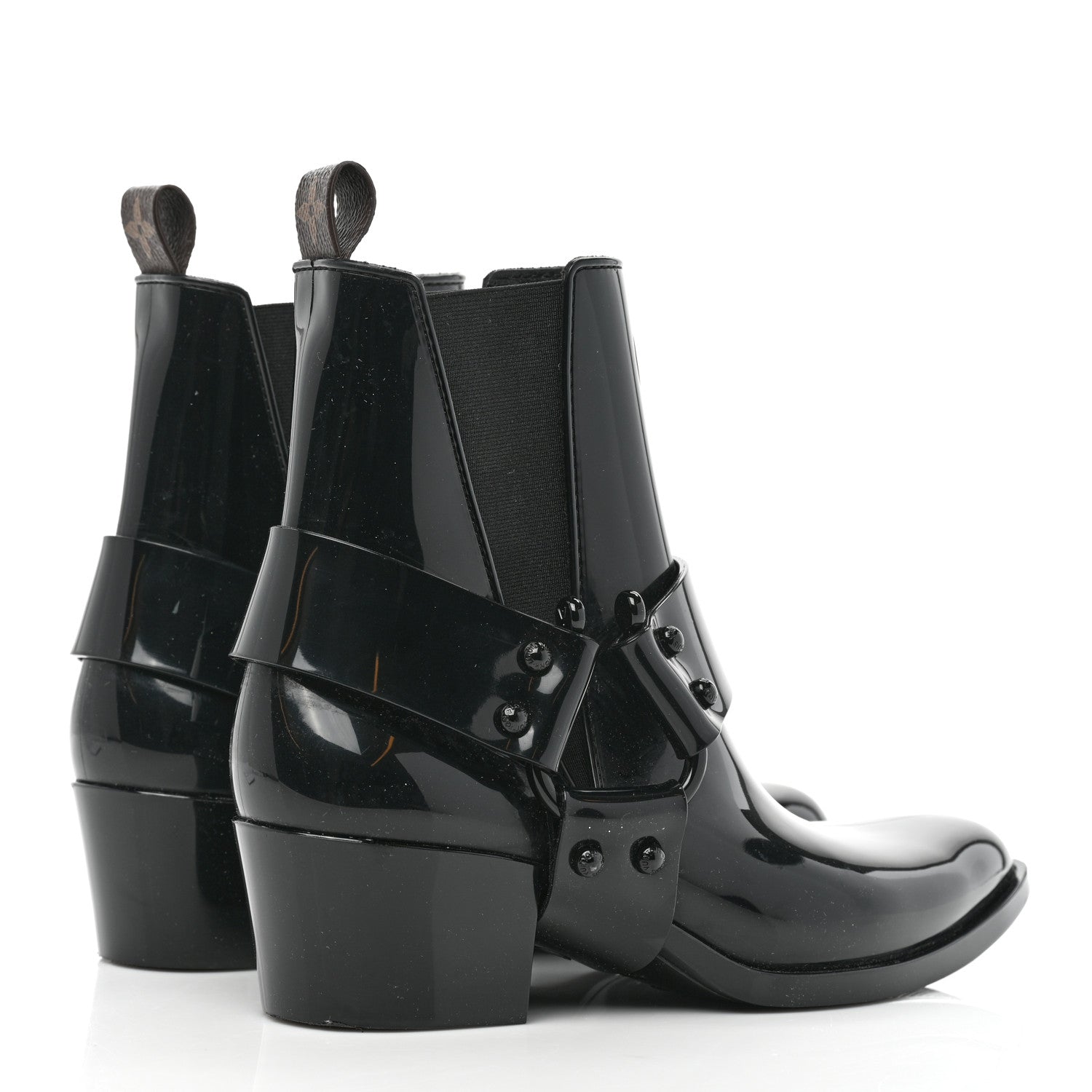 Louis Vuitton Rubber Monogram Rhapsody Ankle Boots 38 Black 4 of 8