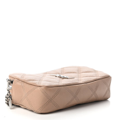 Saint Laurent Grained Lambskin Quilted Mini Becky Double Zip Bag Dark Beige 4 of 11
