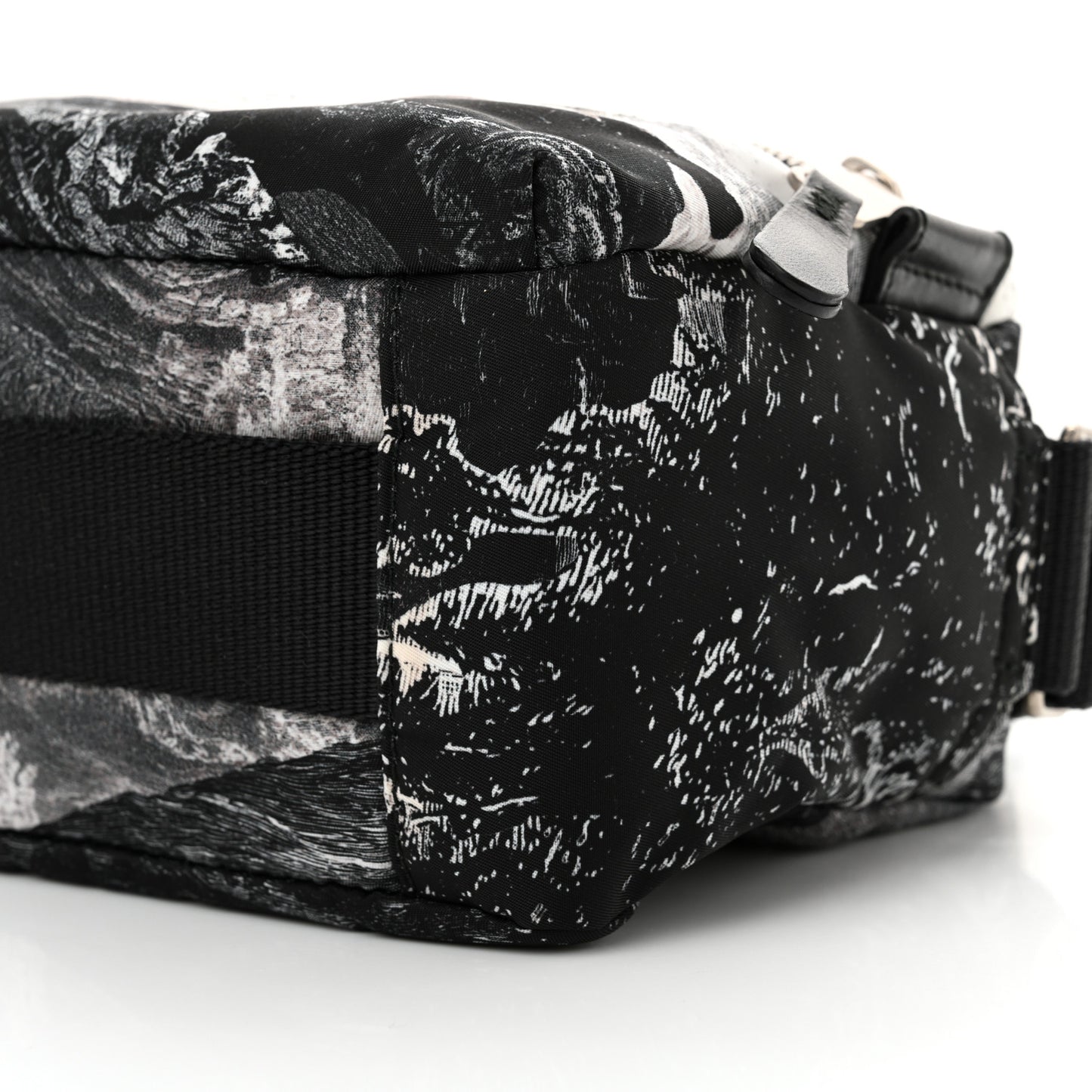 Nylon Dreamscape Print EKD Aviator Crossbody Bag Black