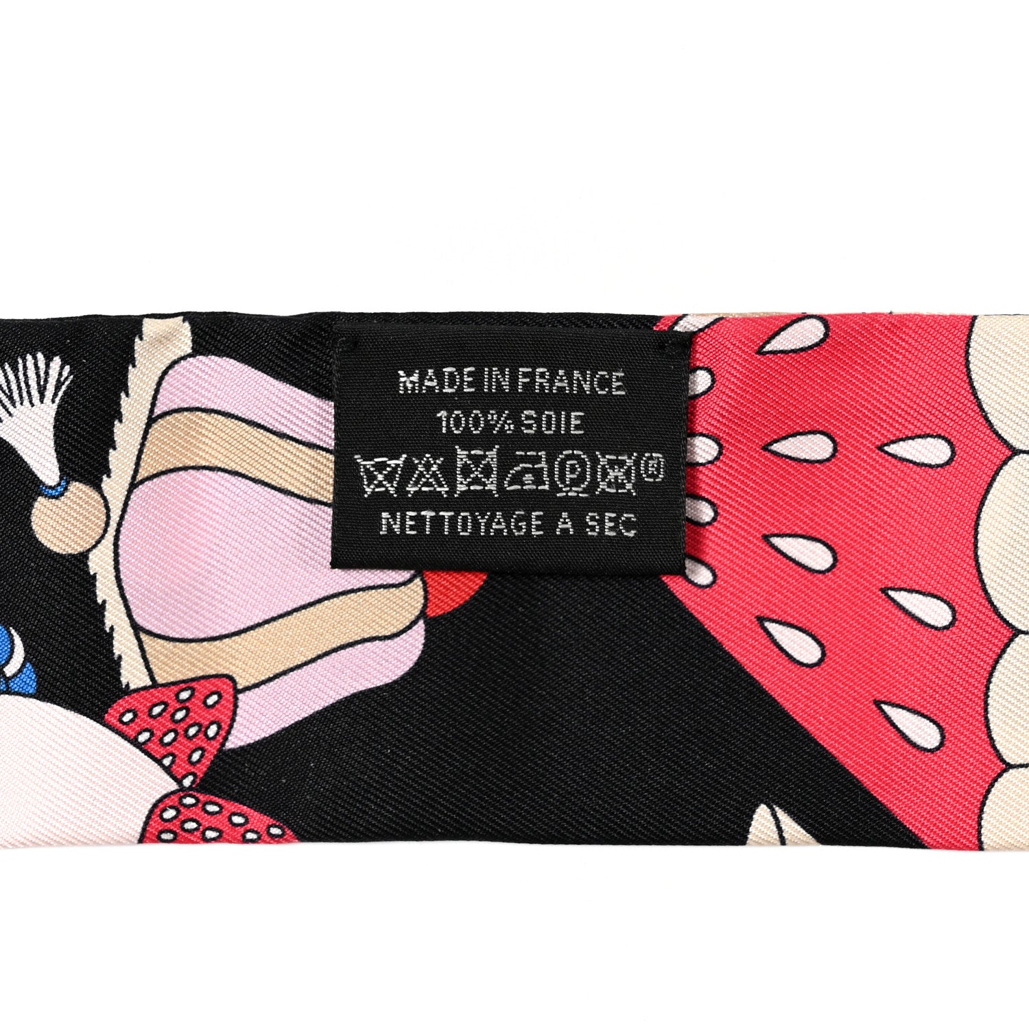 Hermes Silk La Patisserie Francaise Charms Twilly Charms Black White Bleu 4 of 5