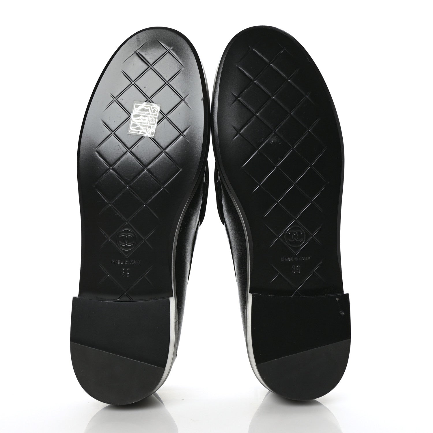 Chanel Lambskin Quilted CC Turnlock Loafers 39 Black 5 of 8