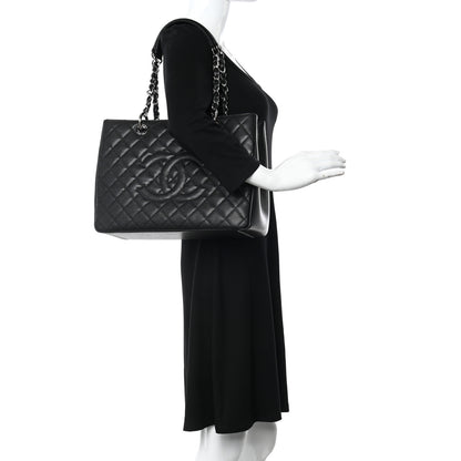 Chanel Caviar Quilted Grand Shopping Tote GST Black 2 of 11
