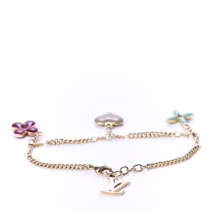 Louis Vuitton Sweet Monogram Charm Bracelet Gold 4 of 7