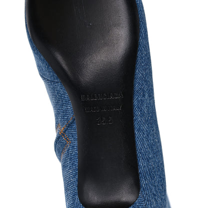 Balenciaga Denim BB Pointy Toe Ankle Booties 35.5 Light Bleu 6 of 10