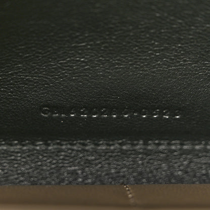 Saint Laurent Metallic Grain De Poudre Mixed Matelasse Triquilt Monogram Chain Wallet Piombo 7 of 16