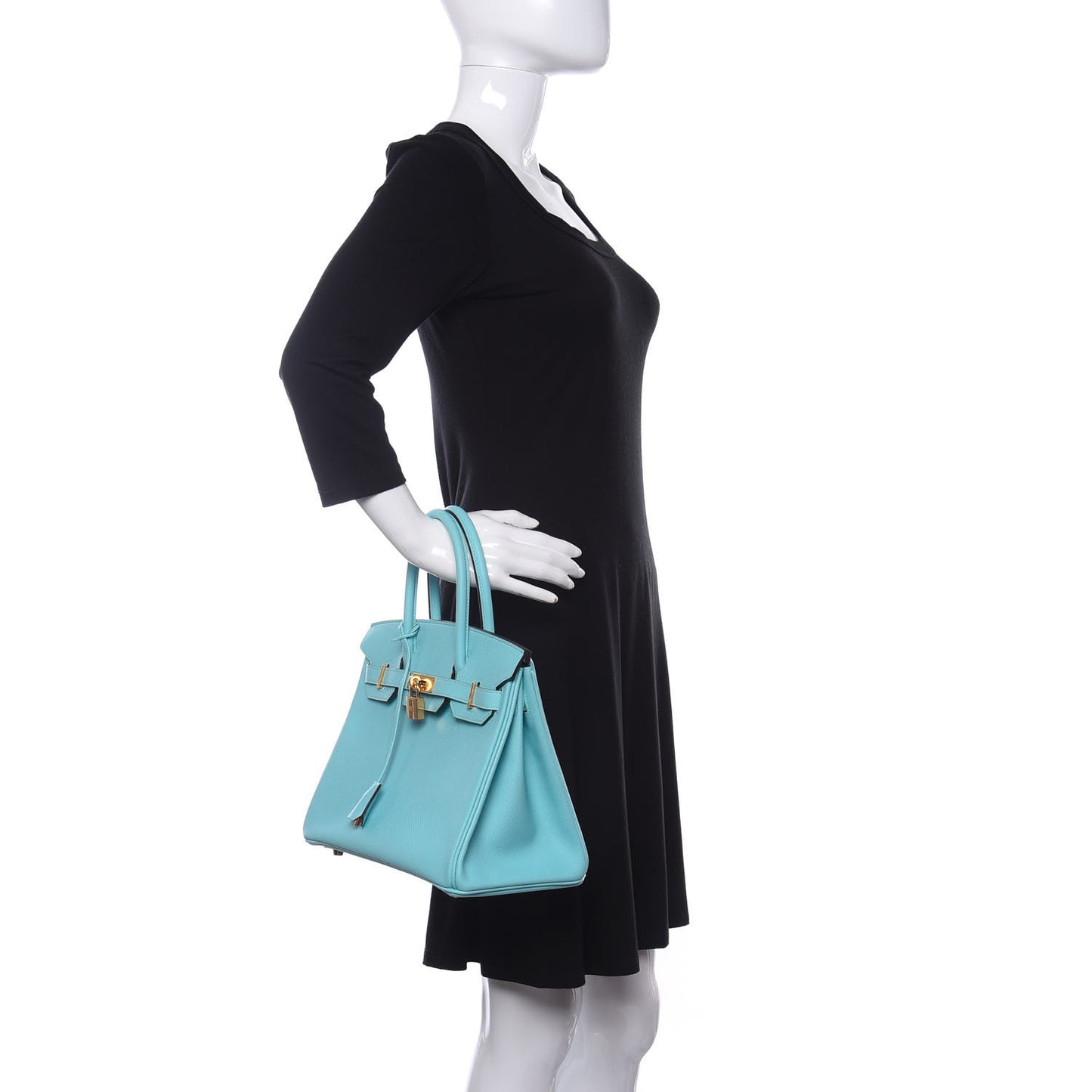 Epsom Birkin 30 Bleu Atoll