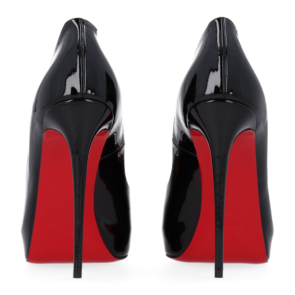 Christian Louboutin Patent Lady Peep 150 Pumps 38.5 Black 6 of 9