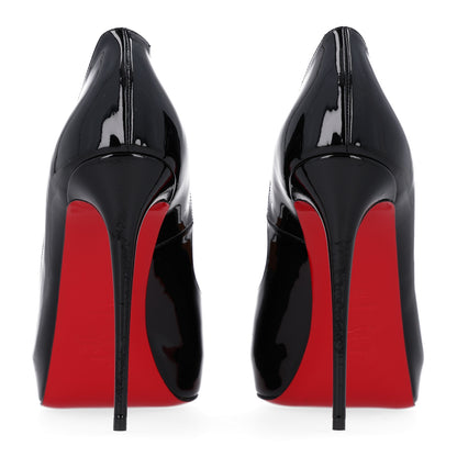 Christian Louboutin Patent Lady Peep 150 Pumps 38.5 Black 6 of 9