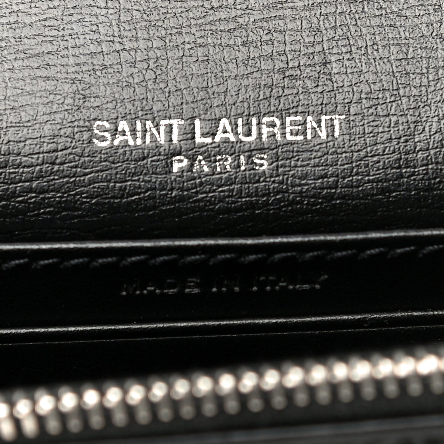 Calfskin Monogram Sunset Chain Wallet Black