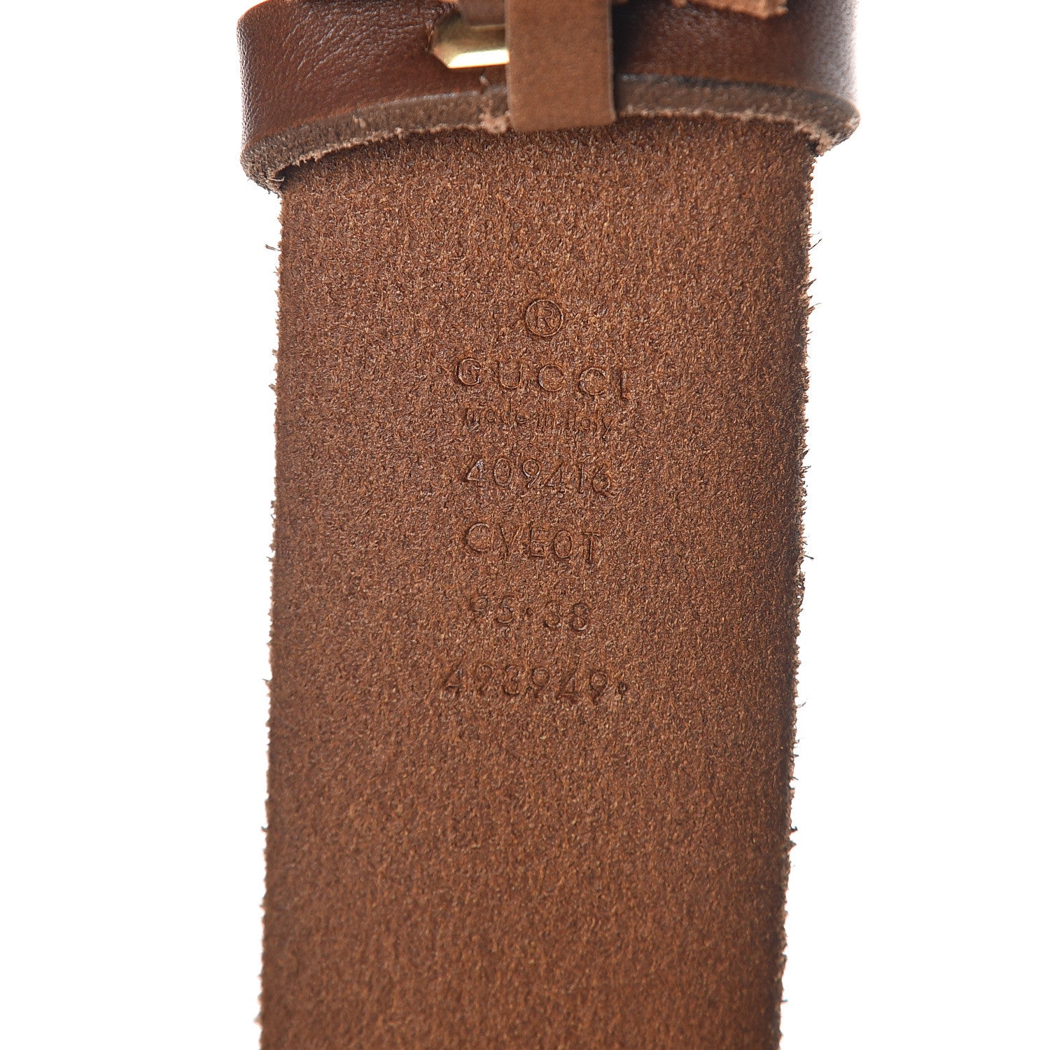 Gucci Faded Calfskin Double G 40mm Belt 95 38 Cuir 5 of 5