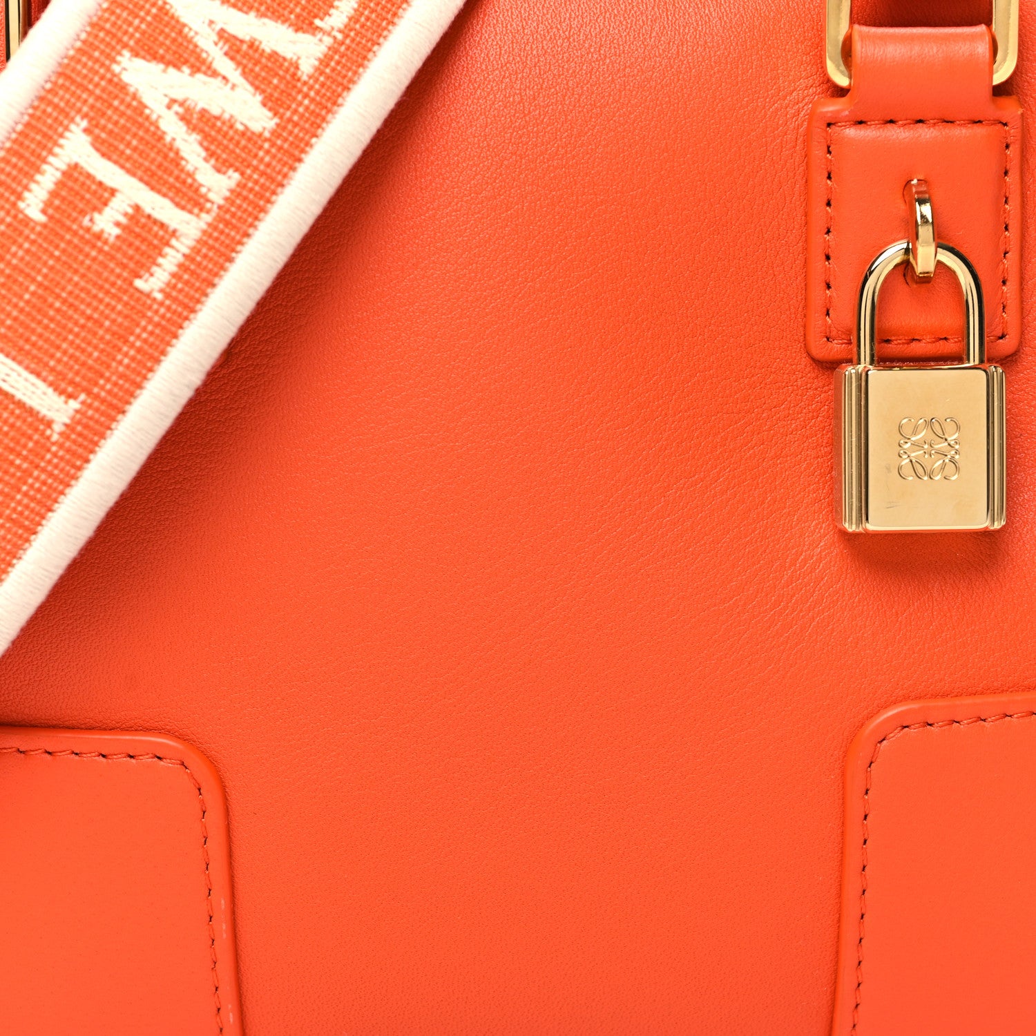 Loewe Nappa Calfskin Amazona 16 Square Bag Orange 7 of 9