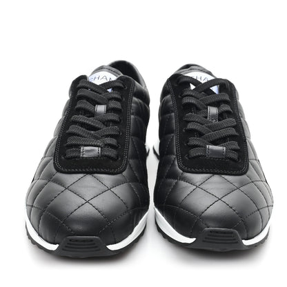 Chanel Suede Calfskin Quilted Sneakers 39.5 Black 3 of 10
