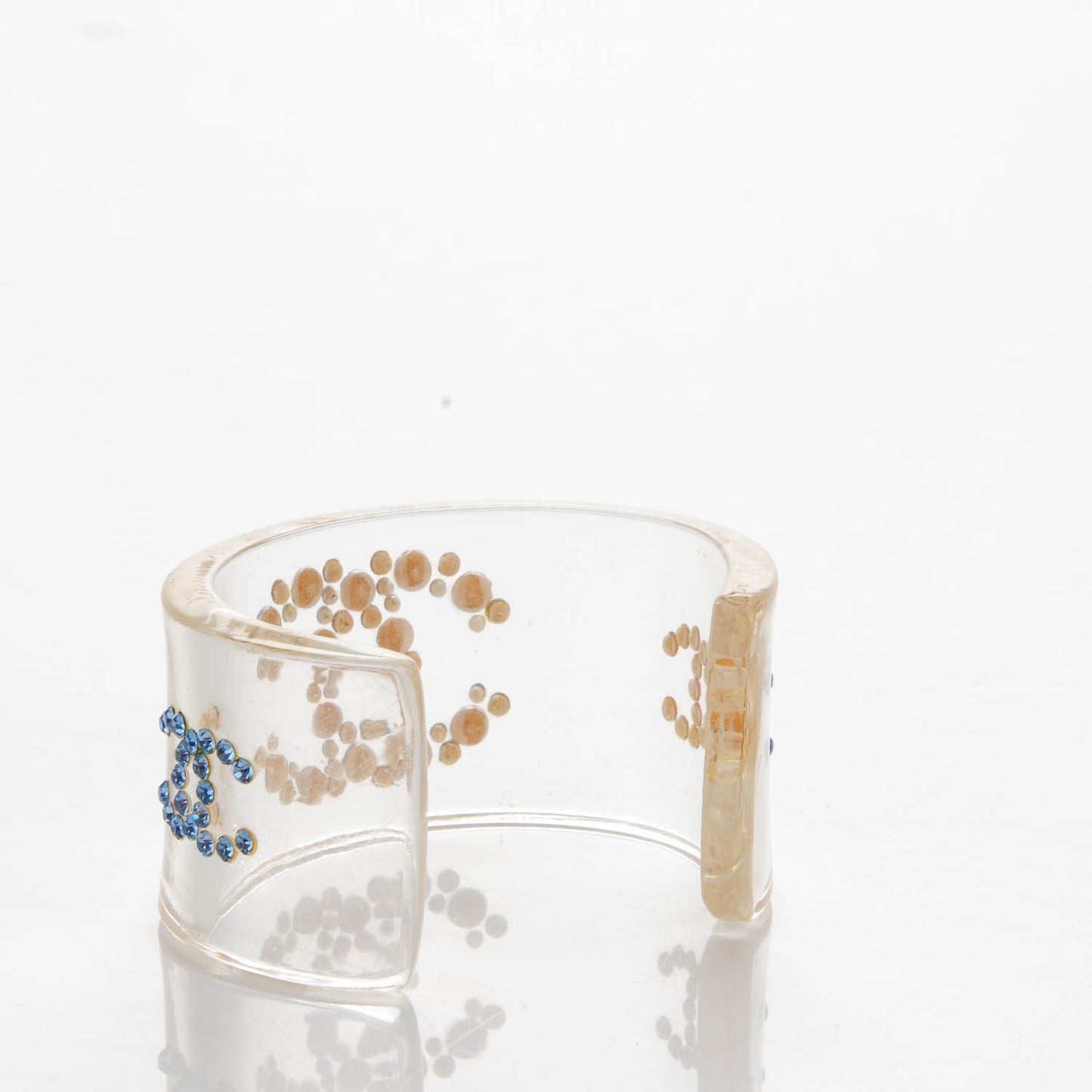Lucite Crystal CC Cuff Transparent
