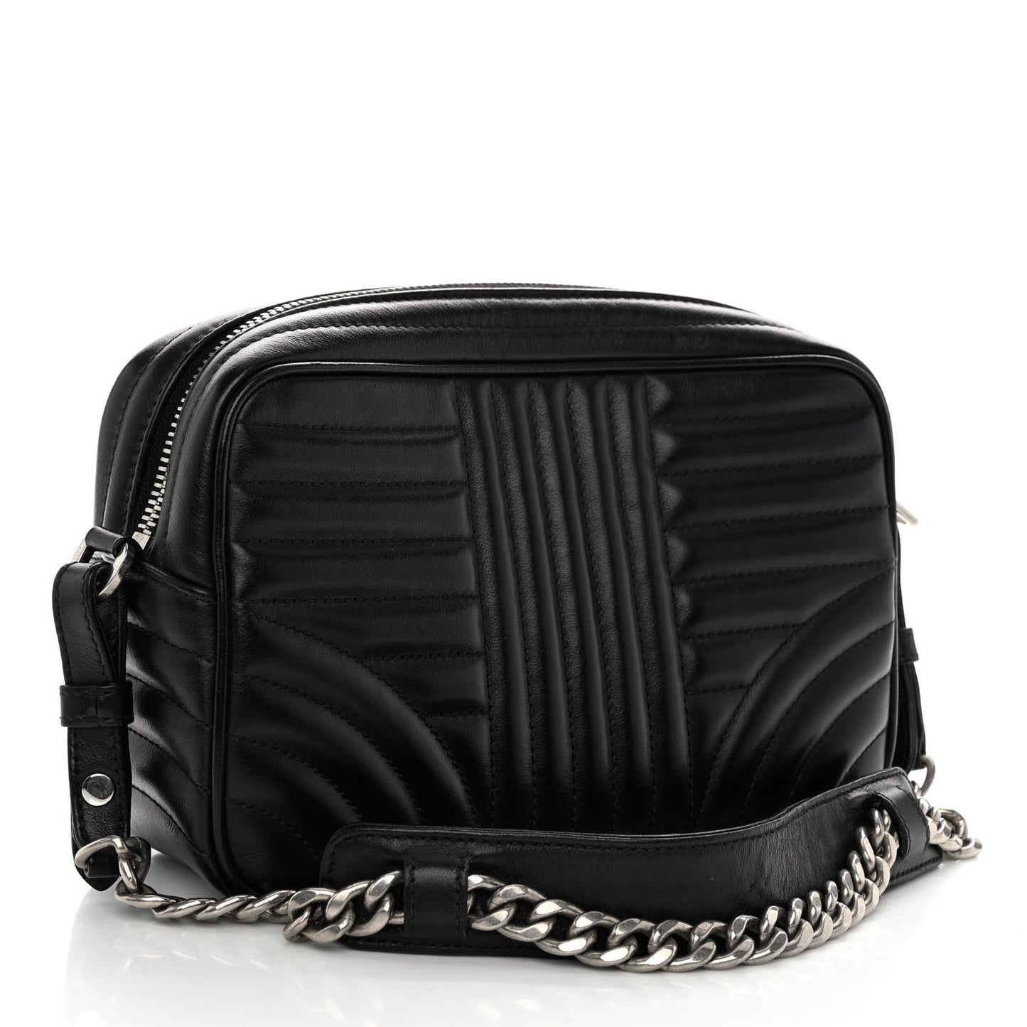 Soft Calfskin Diagramme Camera Bag Black