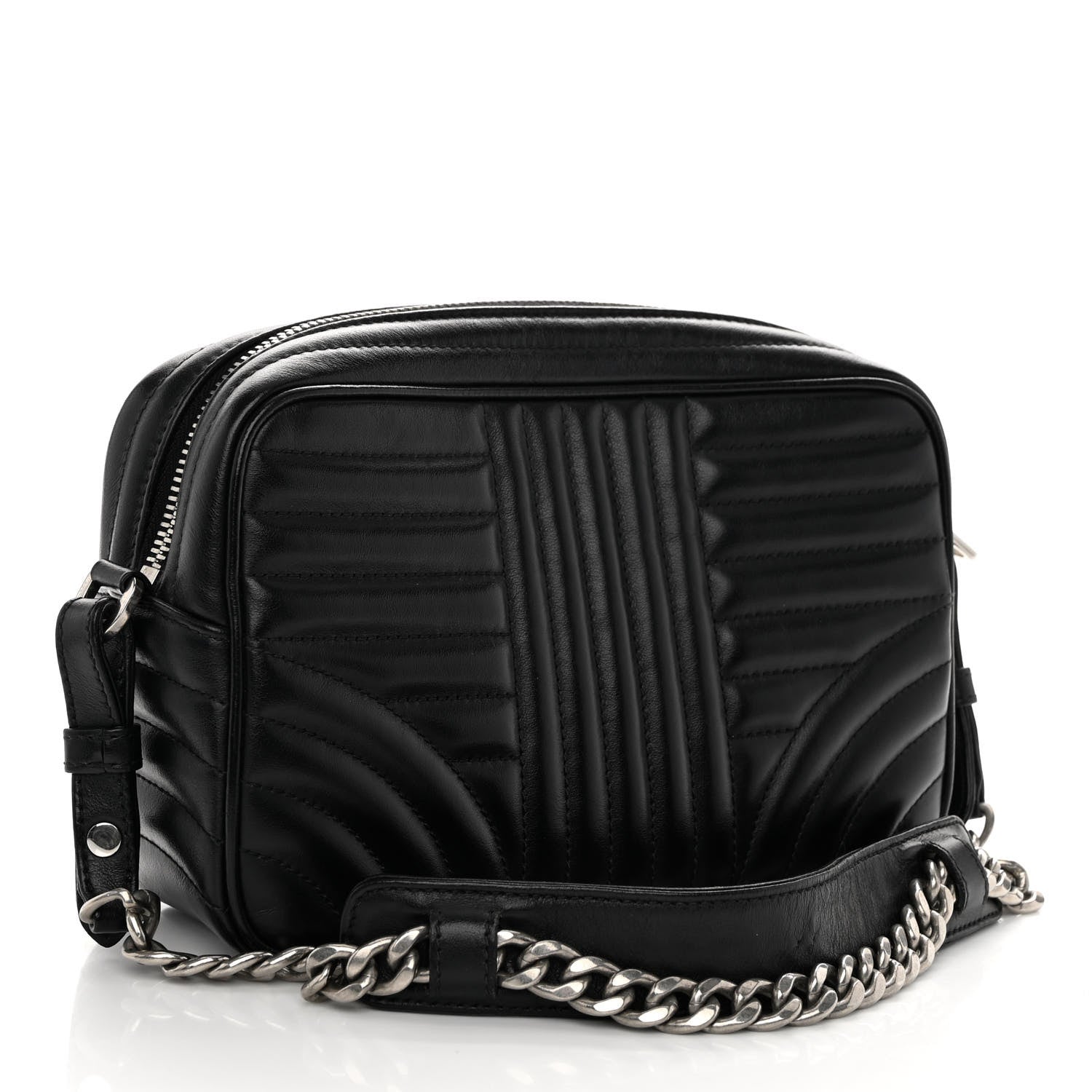 Prada Soft Calfskin Diagramme Camera Bag Black 3 of 10