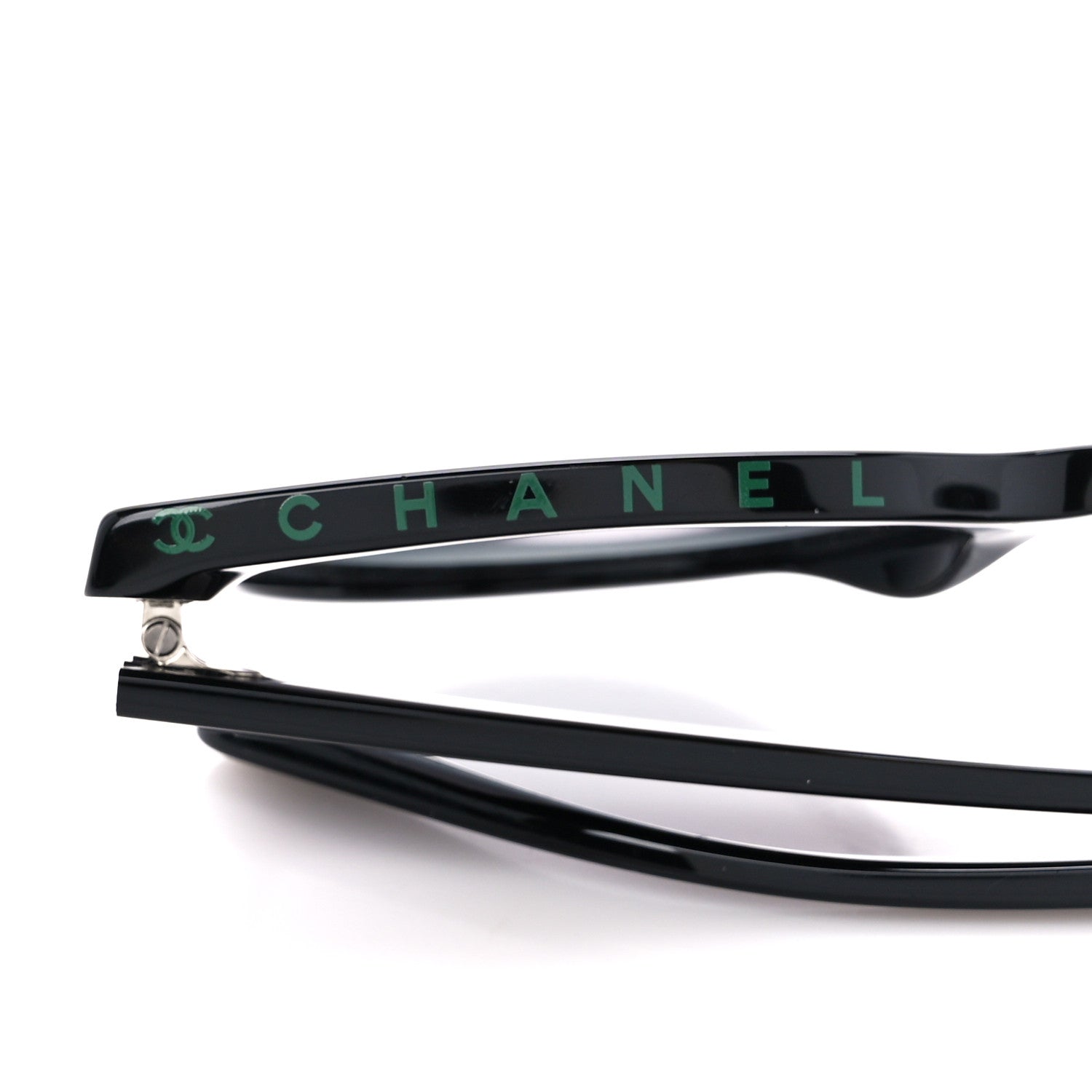 Chanel Acetate CC Butterfly Sunglasses 5414 Black Green 10 of 11