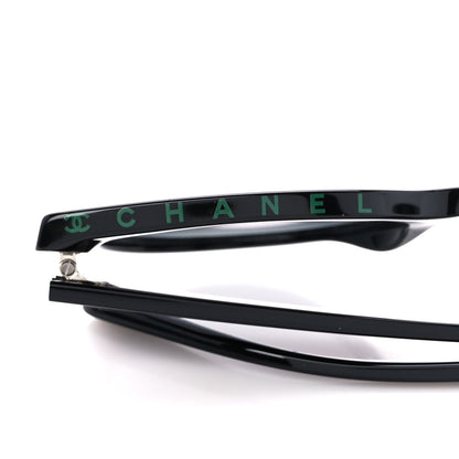 Chanel Acetate CC Butterfly Sunglasses 5414 Black Green 10 of 11