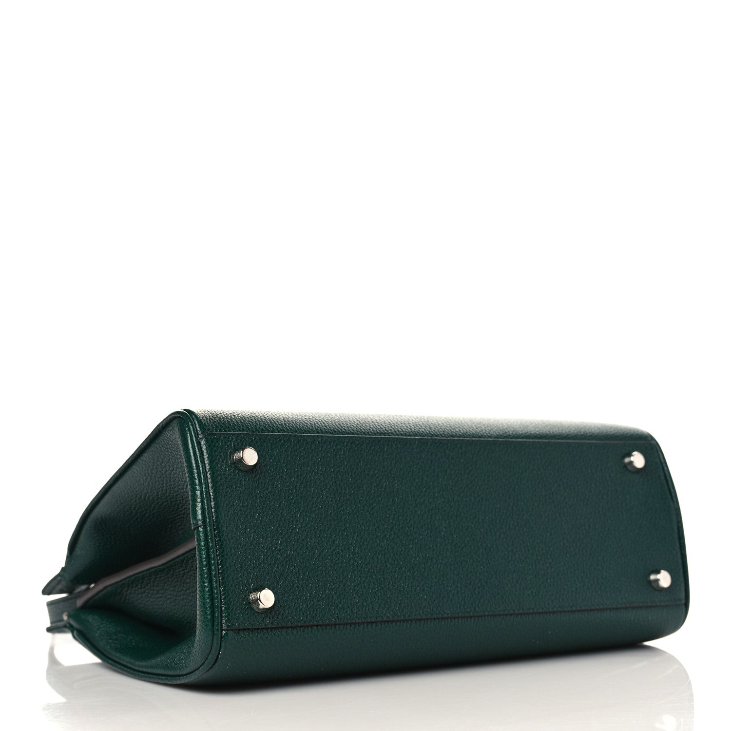 Gucci Grainy Calfskin Small Zumi Top Handle Bag Vintage Green 4 of 9