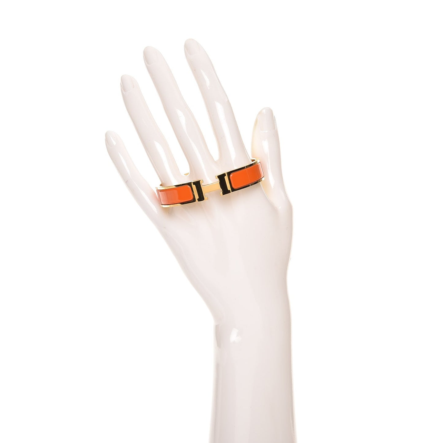 Enamel Narrow Clic Clac H Bracelet PM Orange