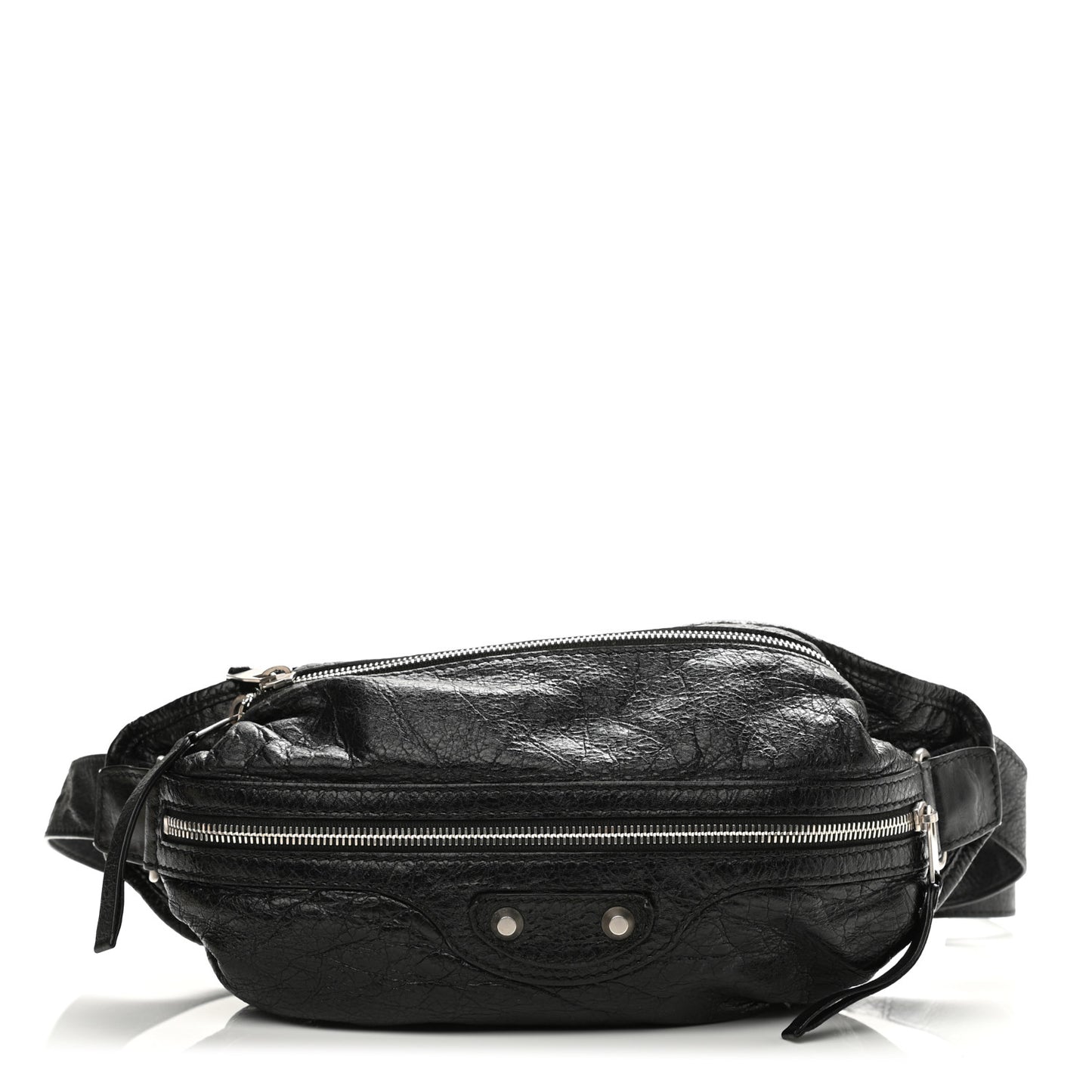 Lambskin Classic Hardware Neo Lift Hip Bag Black