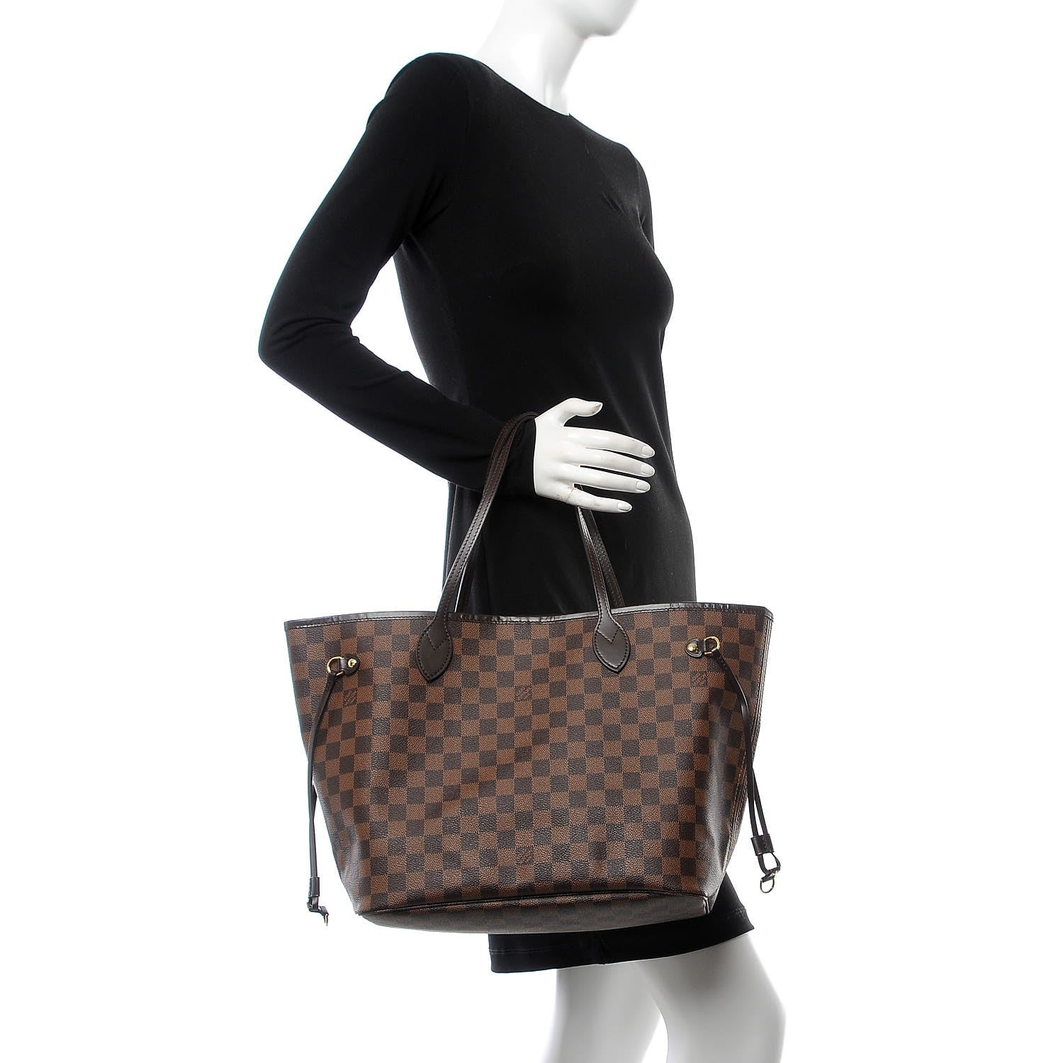 Louis Vuitton Damier Ebene Neo Neverfull MM Rose Ballerine 2 of 8
