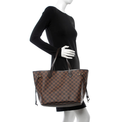 Louis Vuitton Damier Ebene Neo Neverfull MM Rose Ballerine 2 of 8