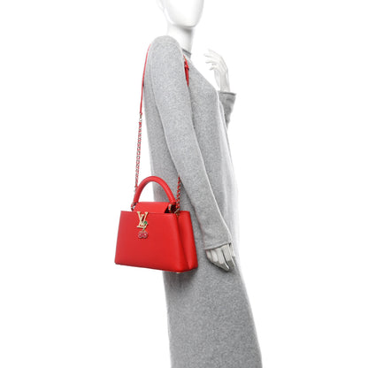 Louis Vuitton LV X TM Taurillon Cerises Capucines BB Rouge 2 of 11