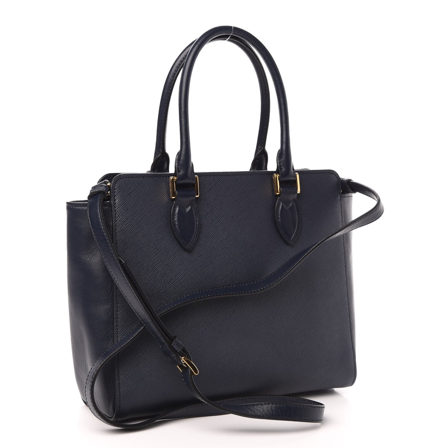 Prada Saffiano Soft Calfskin Small Zippered Tote Black 3 of 9