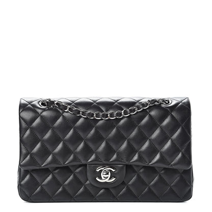 Chanel Lambskin Quilted Medium Double Flap Black 1 of 11