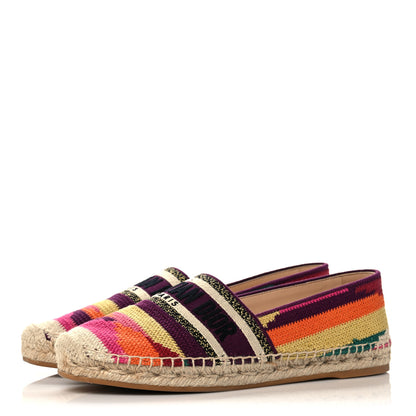 Christian Dior Cotton Embroidered Patchwork Granville Espadrille 39 Multicolor 3 of 9