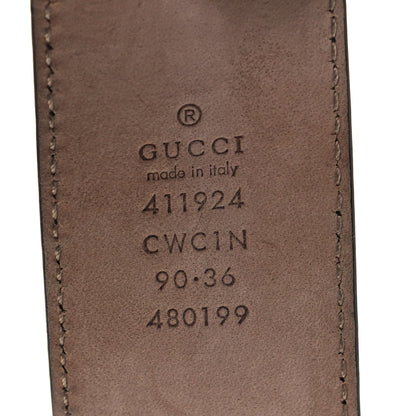 Gucci Guccissima Signature Interlocking G 40mm Belt 90 36 Black 3 of 3