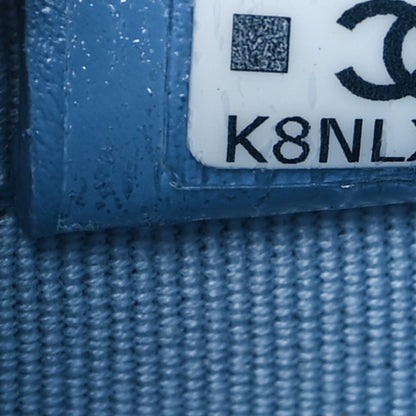 Chanel Denim Quilted Top Handle Slim Vanity Case With Chain Blue 7 of 11