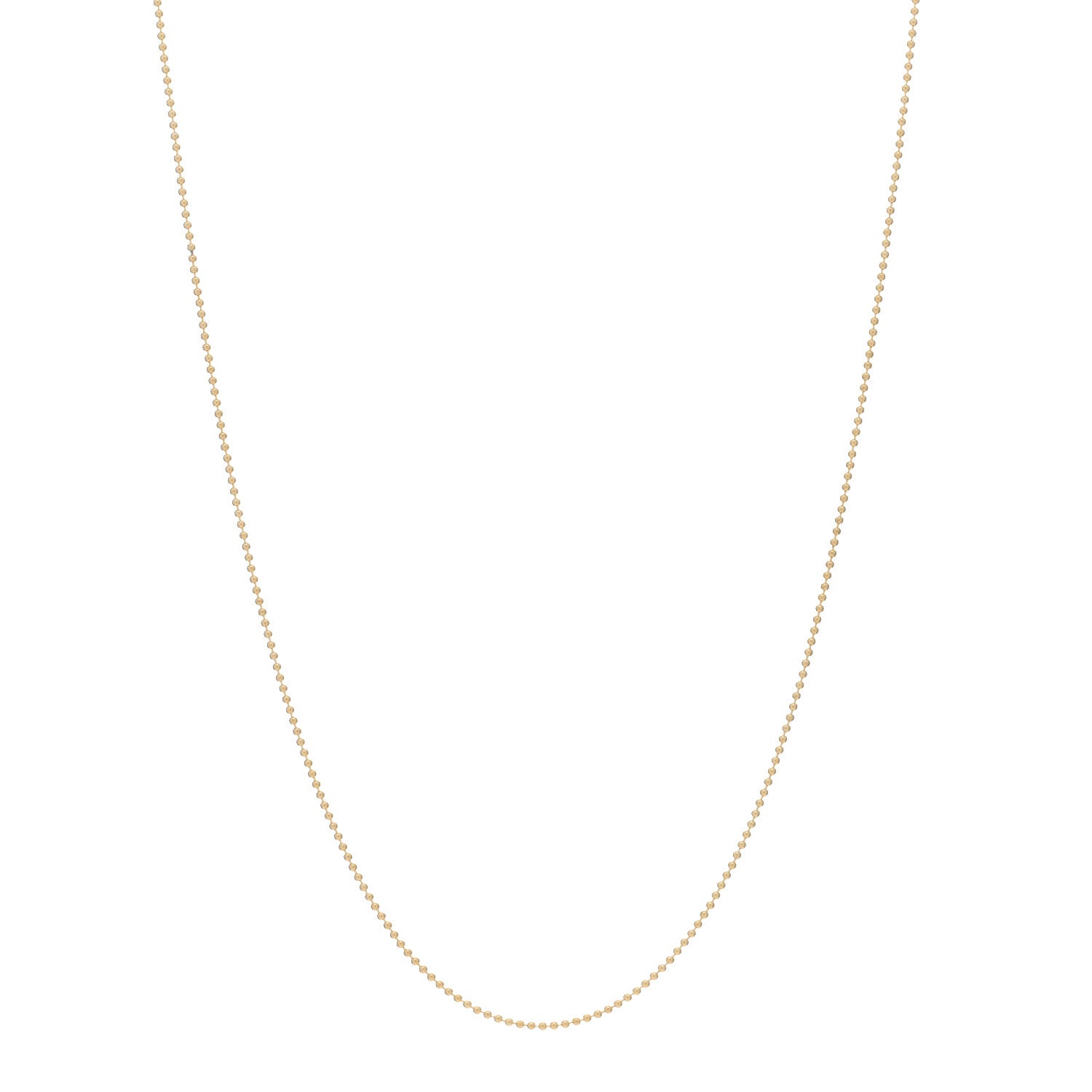 Tiffany 18K Yellow Gold Beaded Chain Necklace 18" 1 of 3