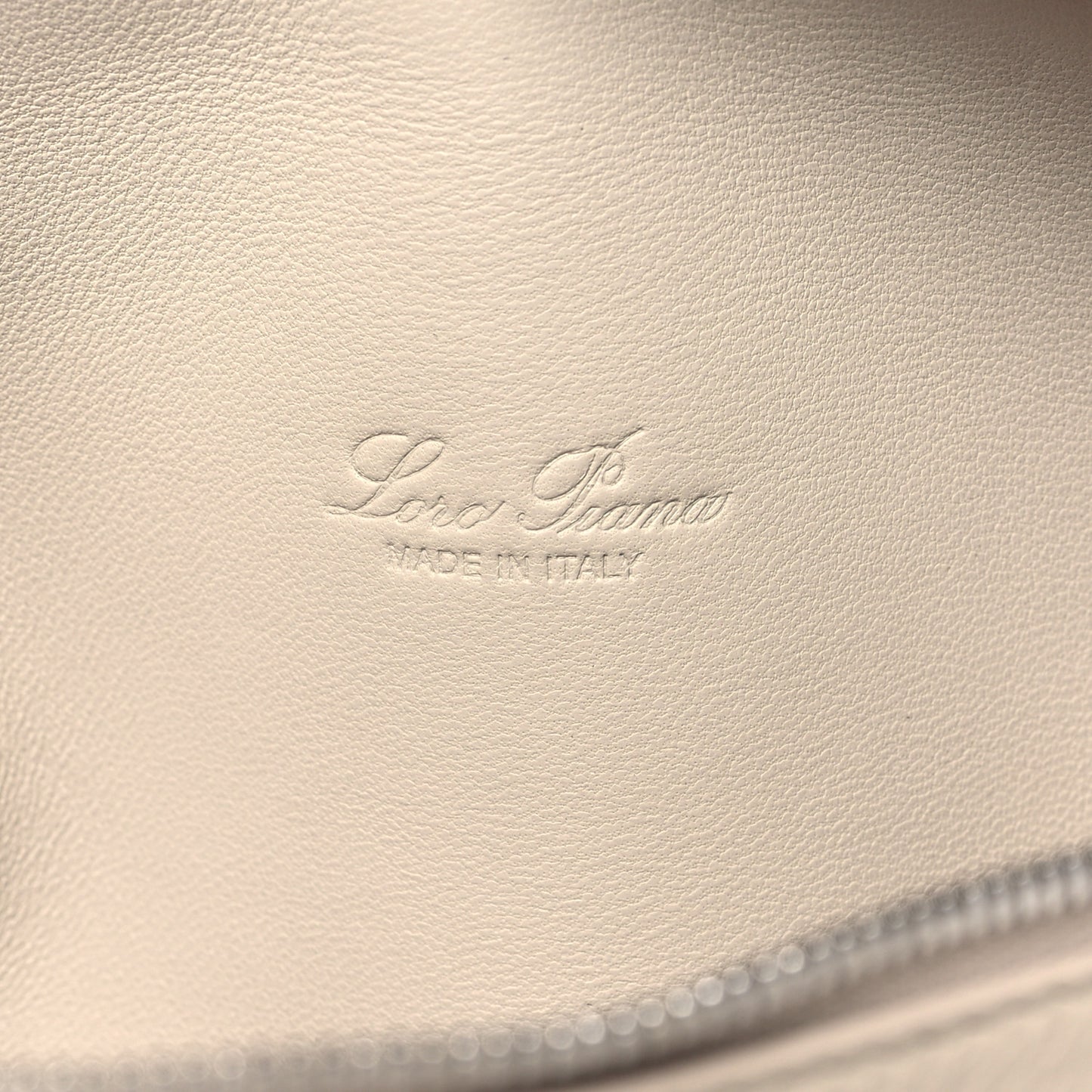 Grained Calfskin L19 Extra Pocket Pouch Whisper White