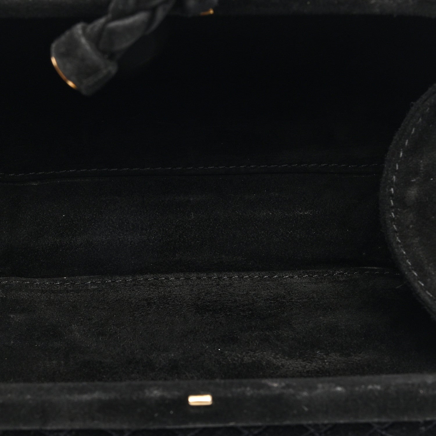 Bottega Veneta Velvet Intreccio Knot Clutch Black 5 of 9